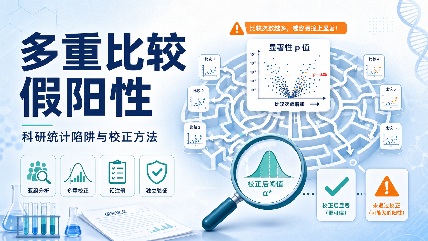 多重比较假阳性:3大严峻陷阱