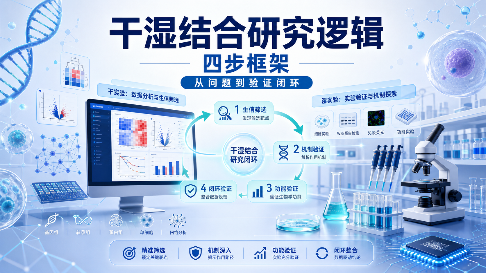 生物医学干湿结合研究逻辑的构建方法