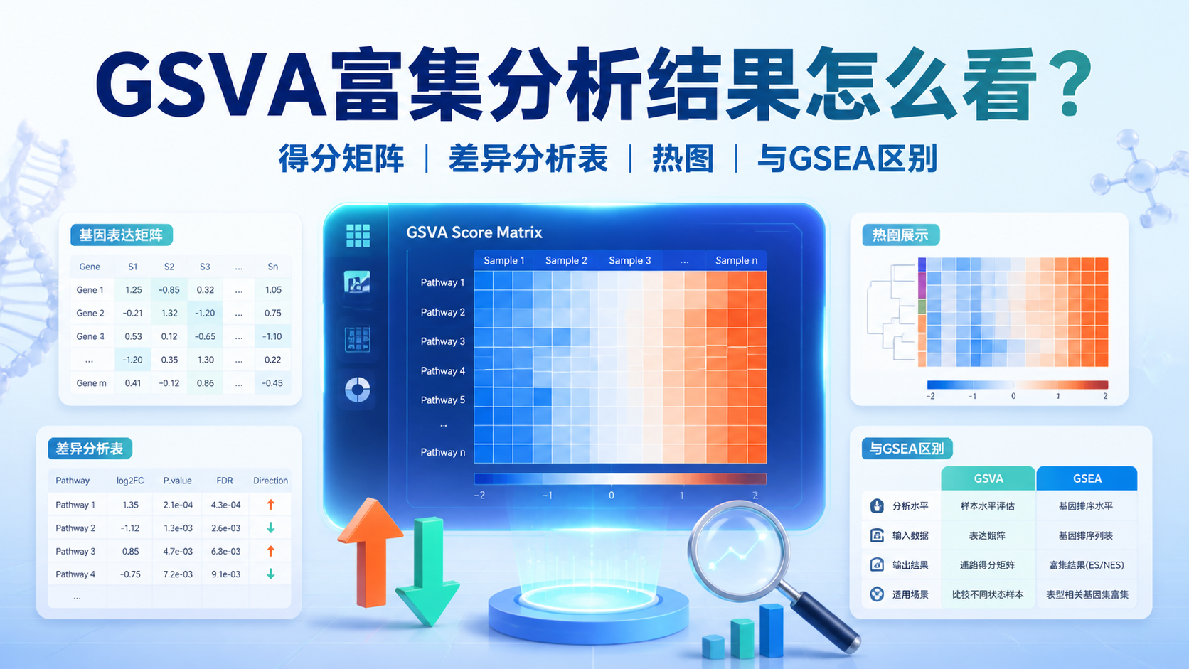 GSVA富集分析怎么解读？4类结果必看