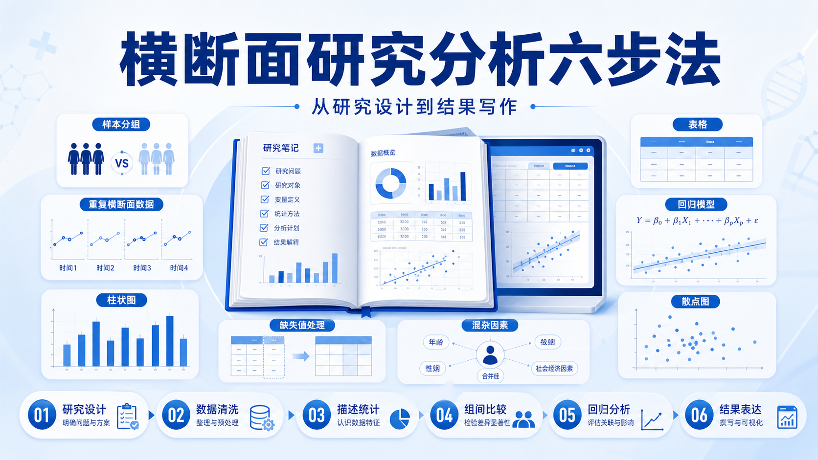 横断面研究数据分析步骤怎么做？7步指南