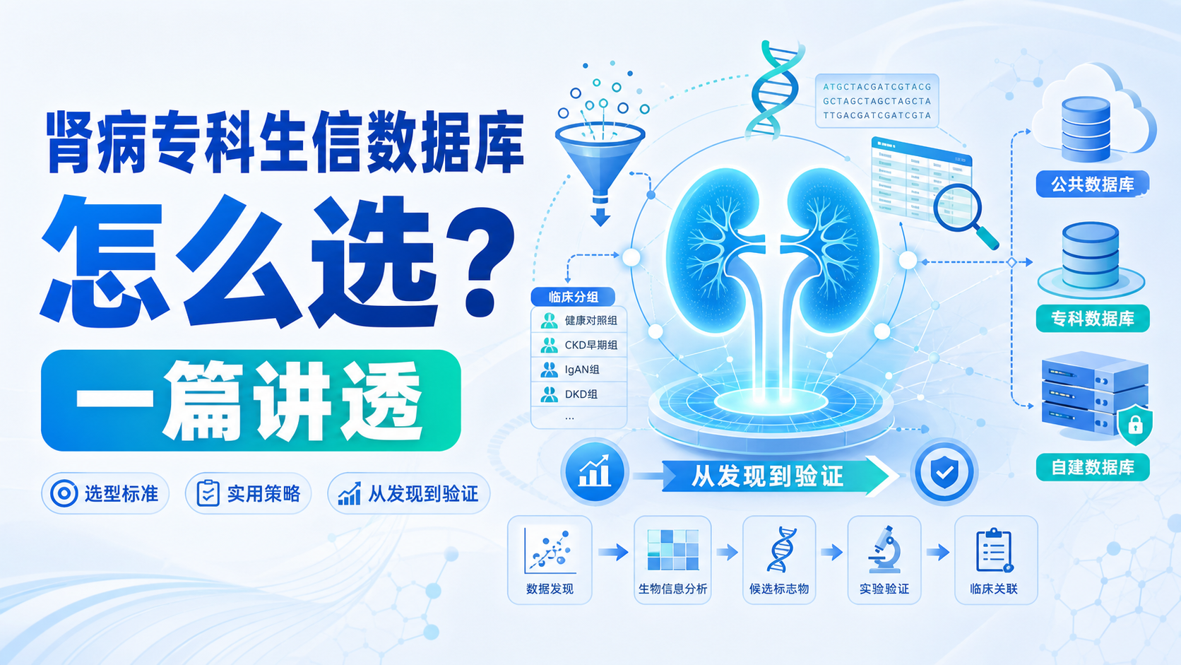 肾病专科生信数据库如何精准选型？