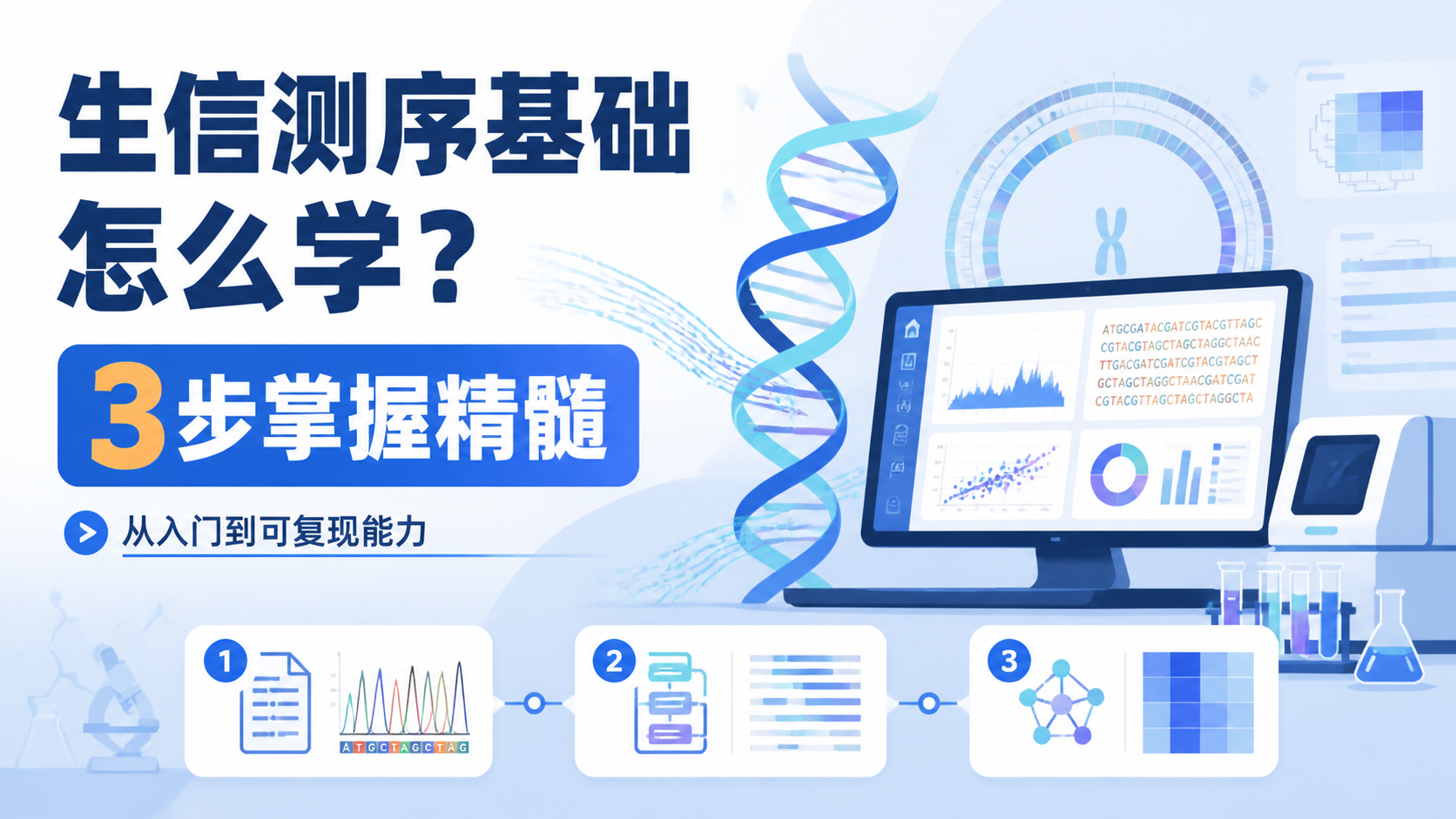 生信测序基础怎么学？3步掌握精髓