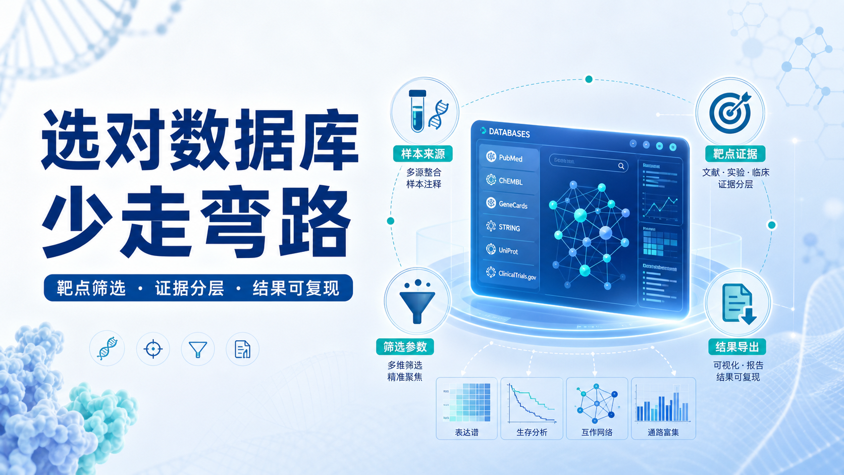 药物靶点数据库怎么选？3个关键标准