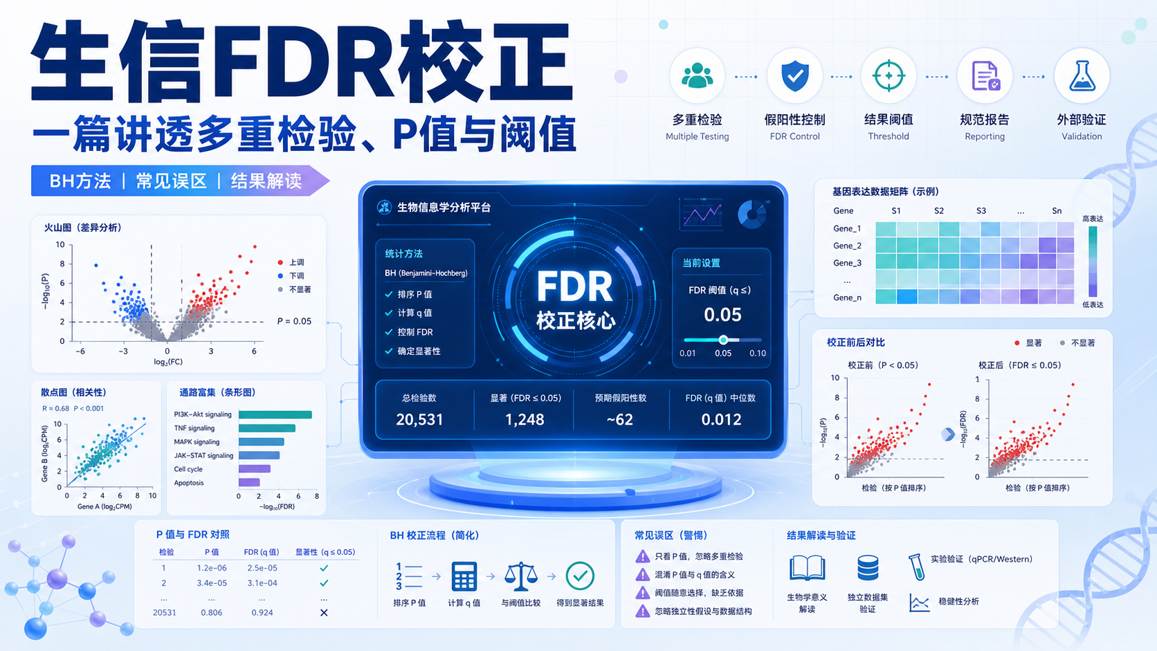 生信数据分析中的FDR校正要点-生信-资讯-解螺旋