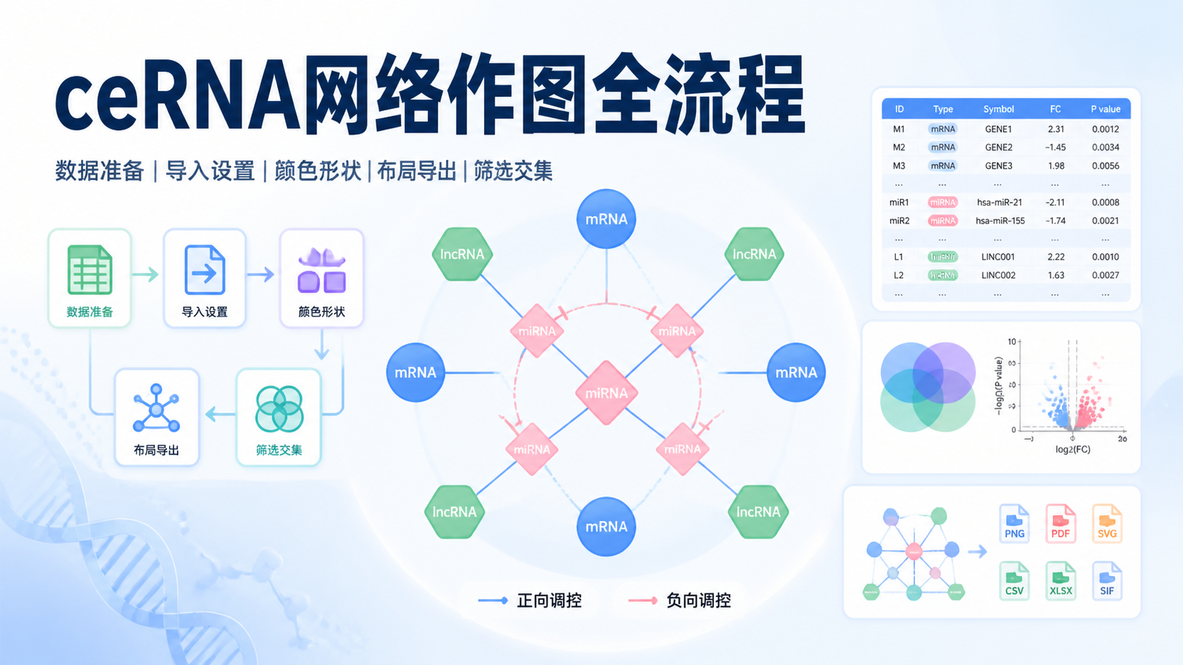ceRNA网络作图实战：6个技巧快速上手