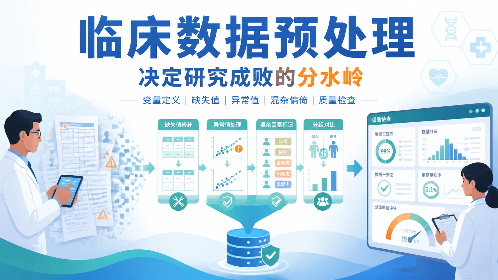 临床数据预处理3大核心难点与对策