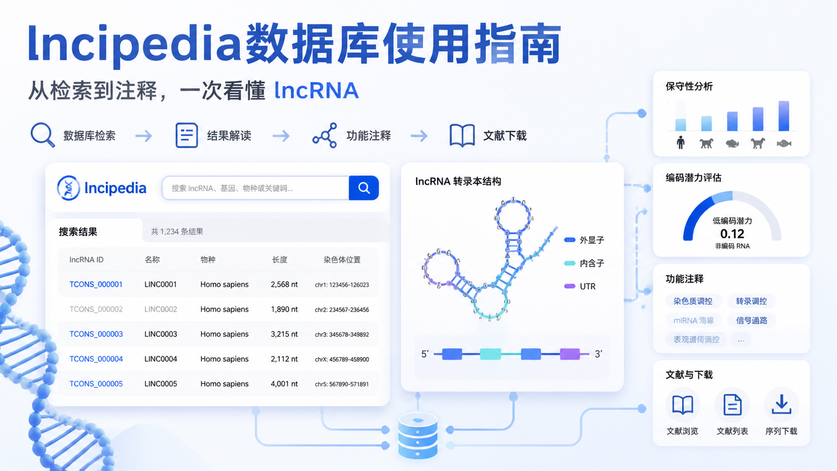 lncipedia数据库怎么用？7步掌握研究要点