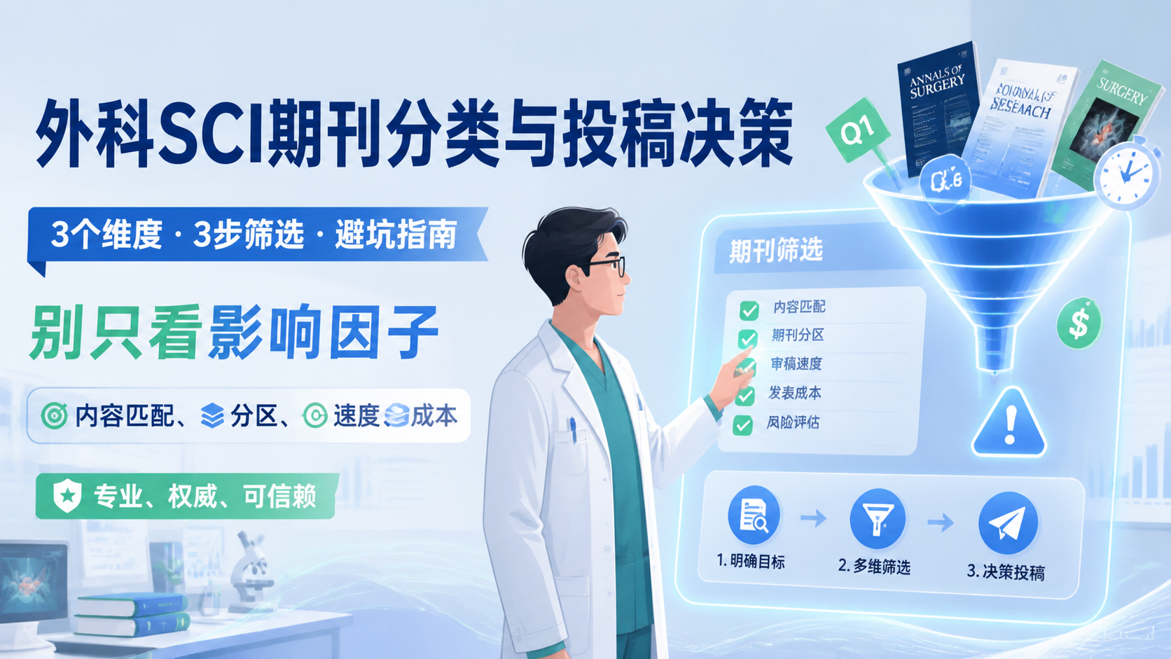 外科SCI期刊分类怎么选？3步精准指南