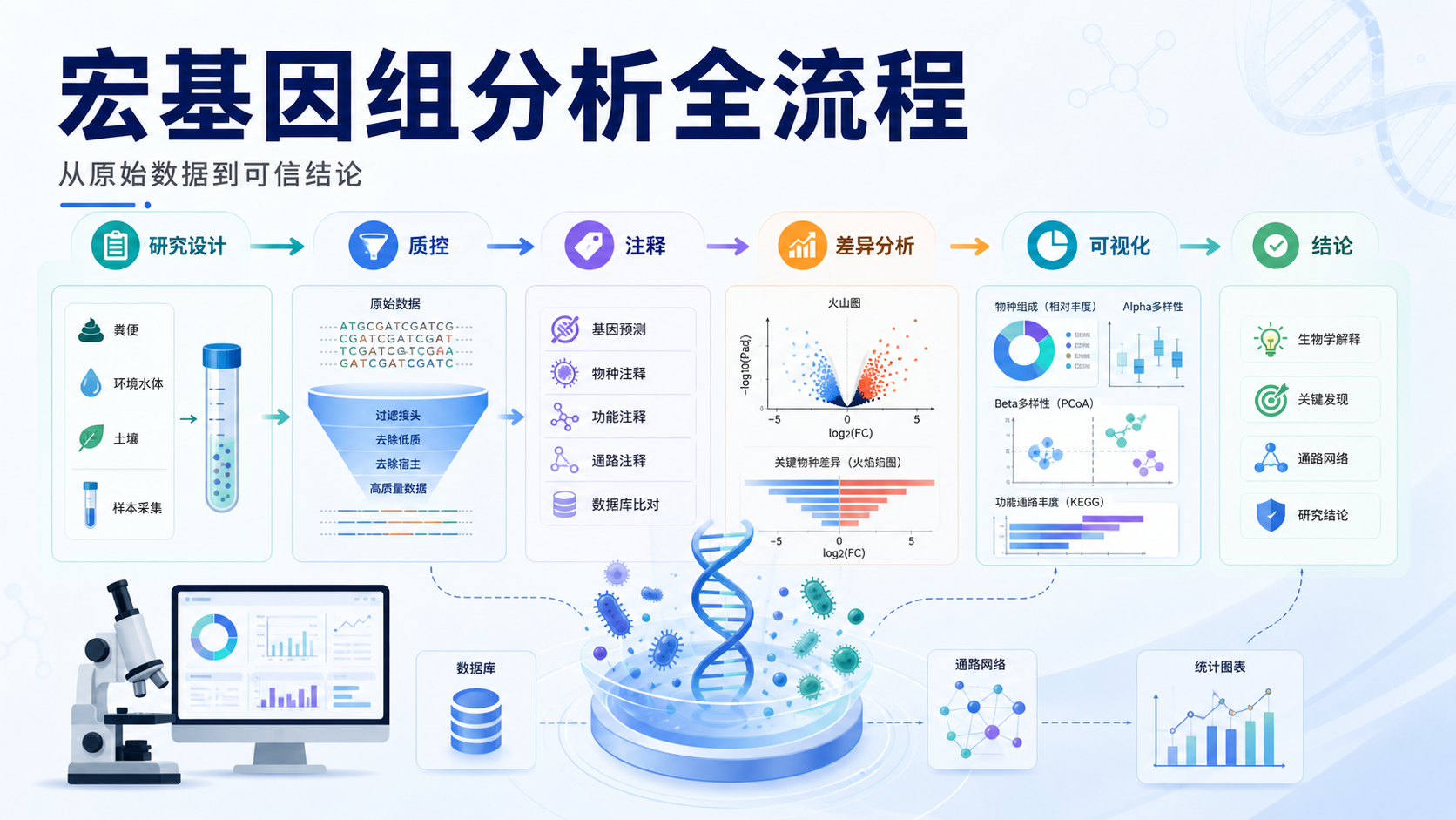 宏基因组学：从样本到结果的全流程解析