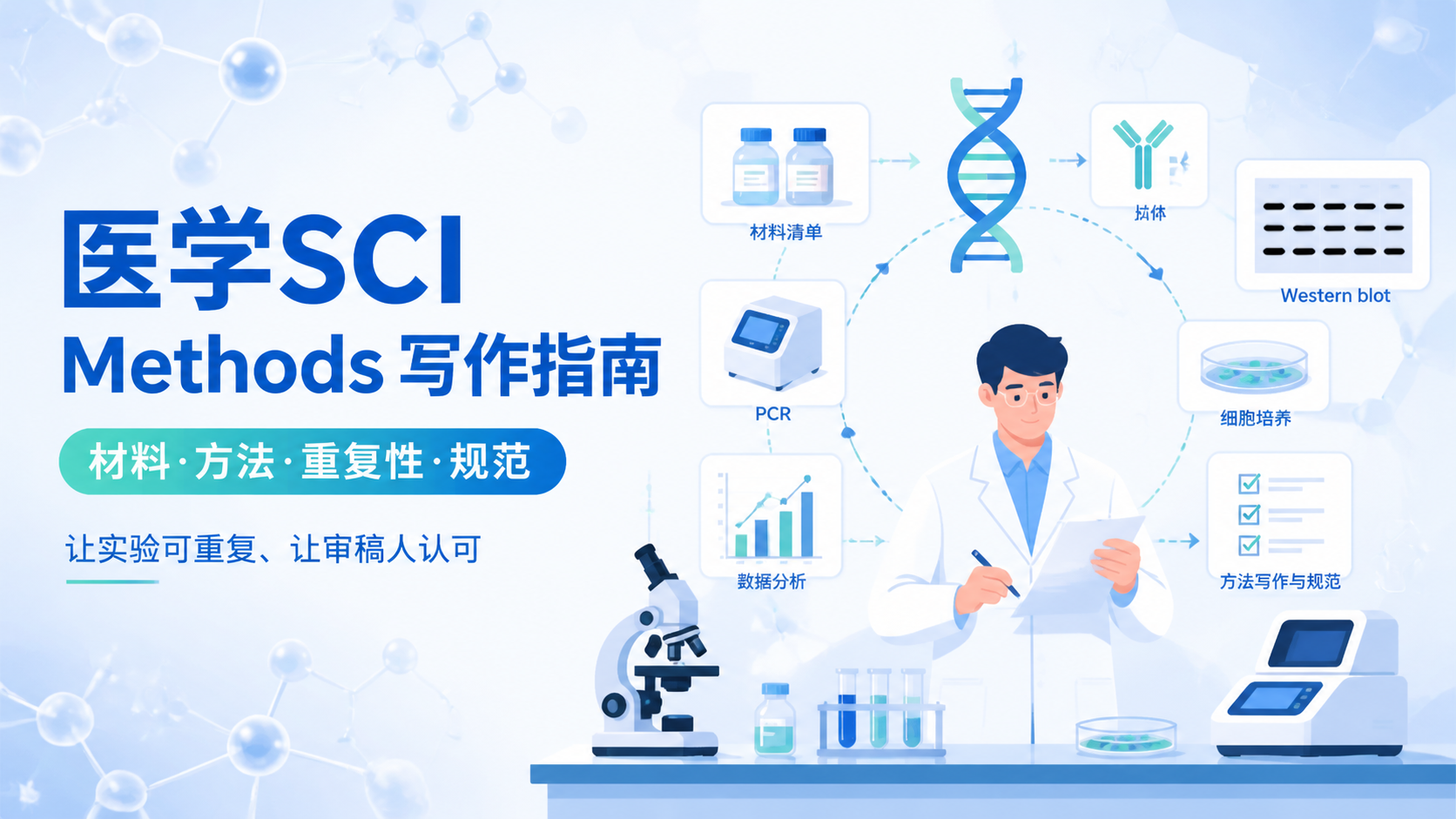 如何写出专业严谨的医学scimethod实验描述？