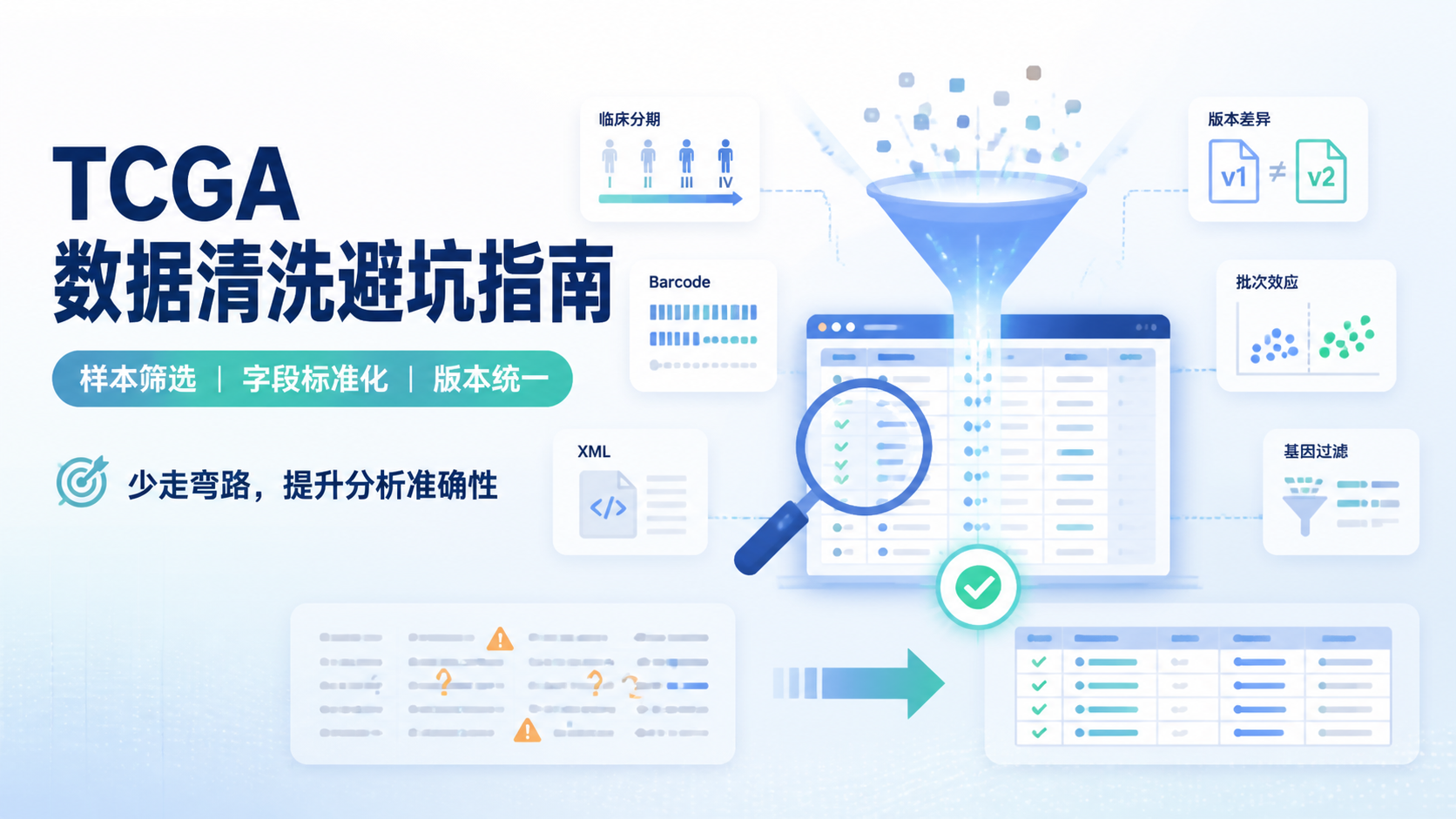 TCGA数据清洗指南：4类常见错误解析