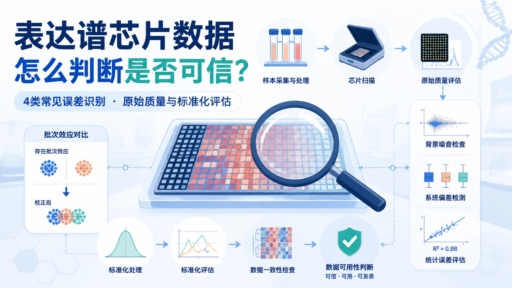 表达谱芯片数据靠谱吗？4类误差解析