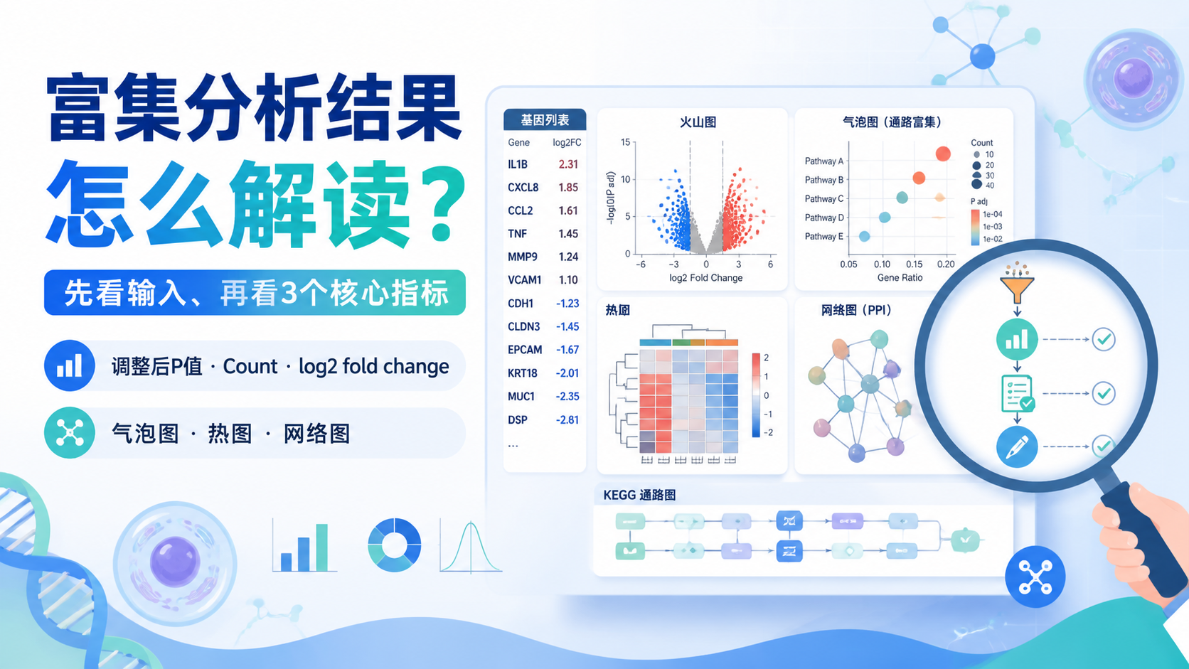 富集分析结果解读：3大核心指标