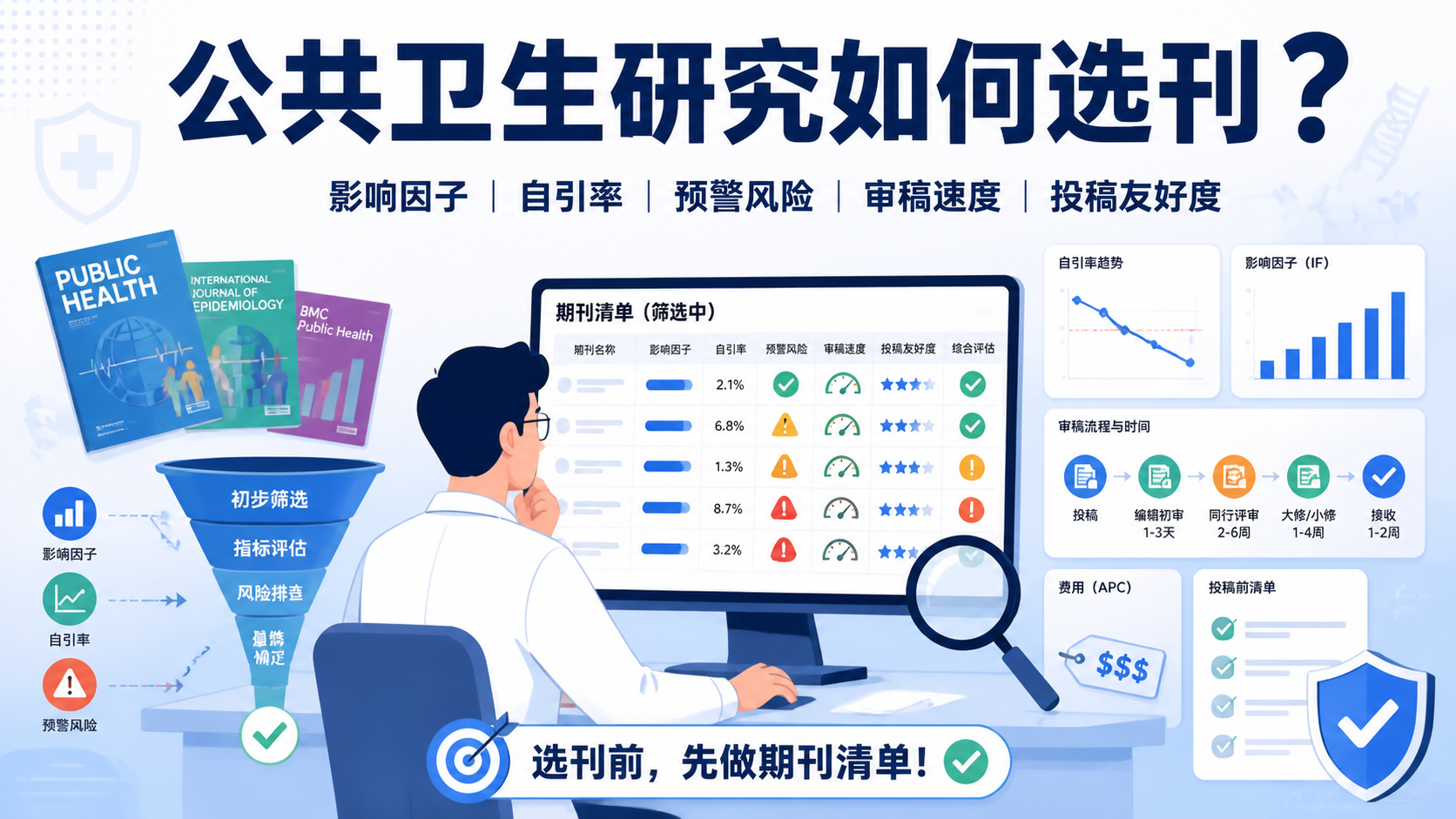 公共卫生SCI期刊怎么选？5个关键标准
