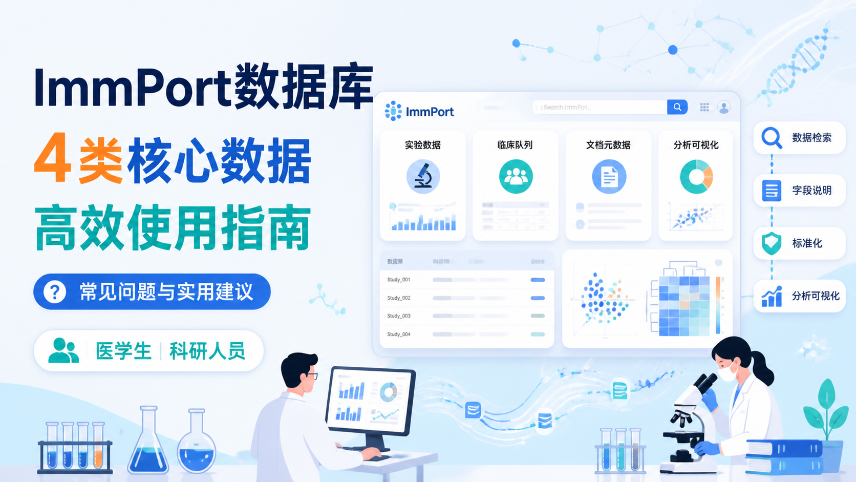 immport数据库入门指南：4类数据速查