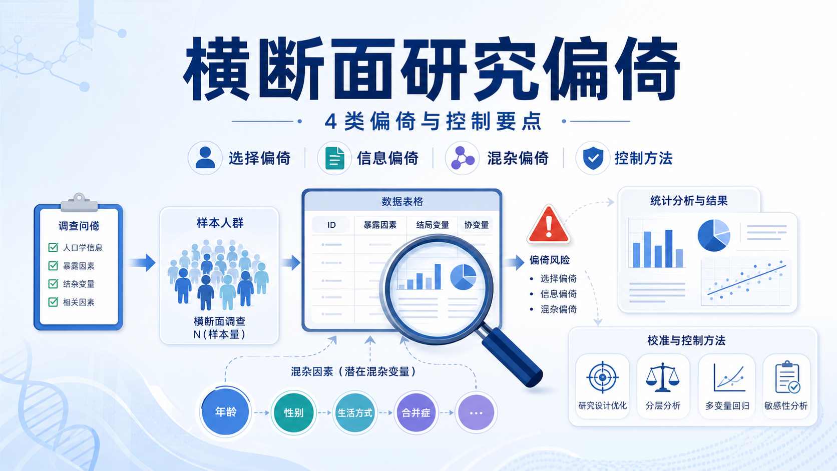 横断面研究统计基础：如何避免4类偏倚？