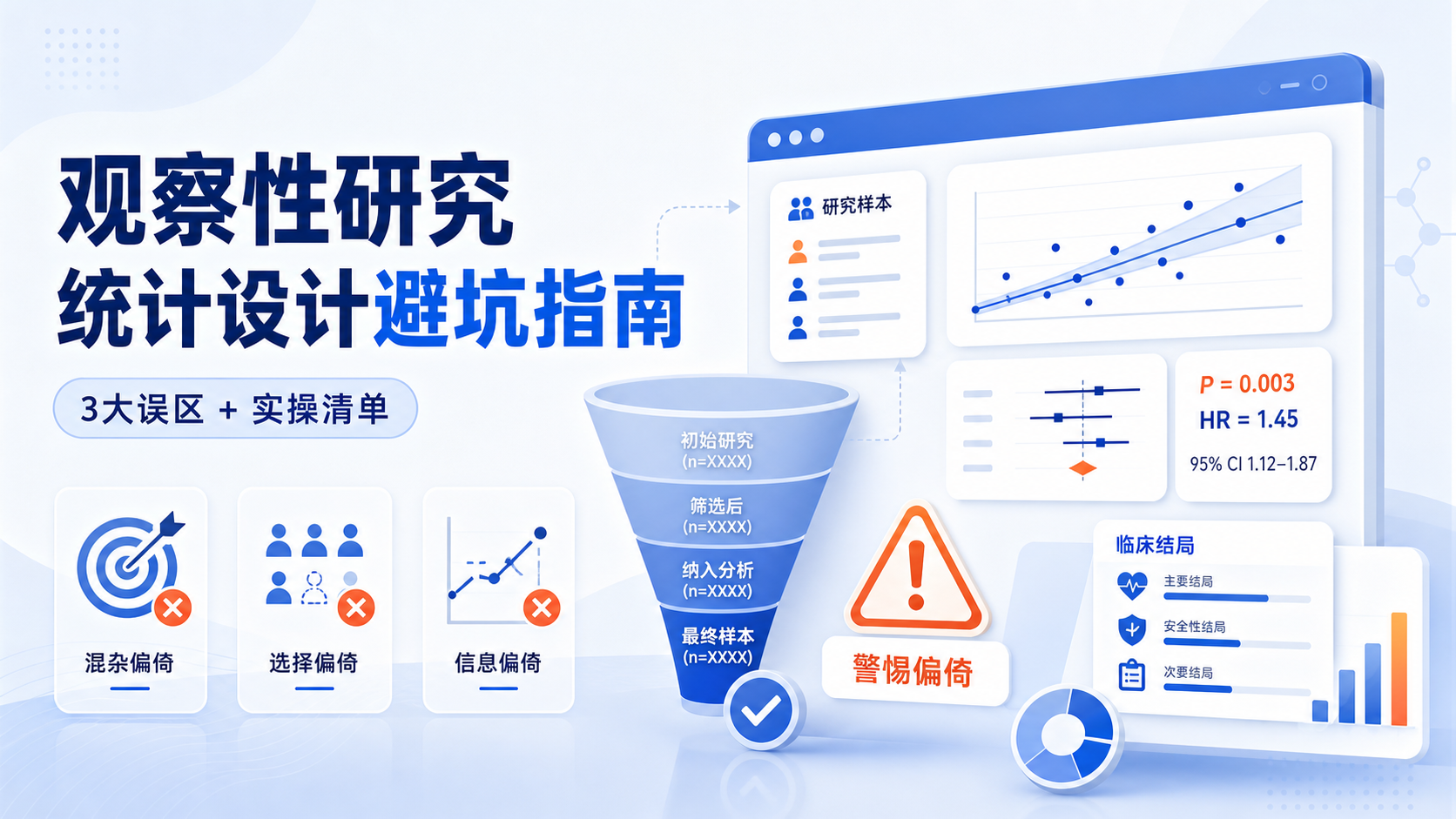 观察性研究设计统计的3个核心误区与对策