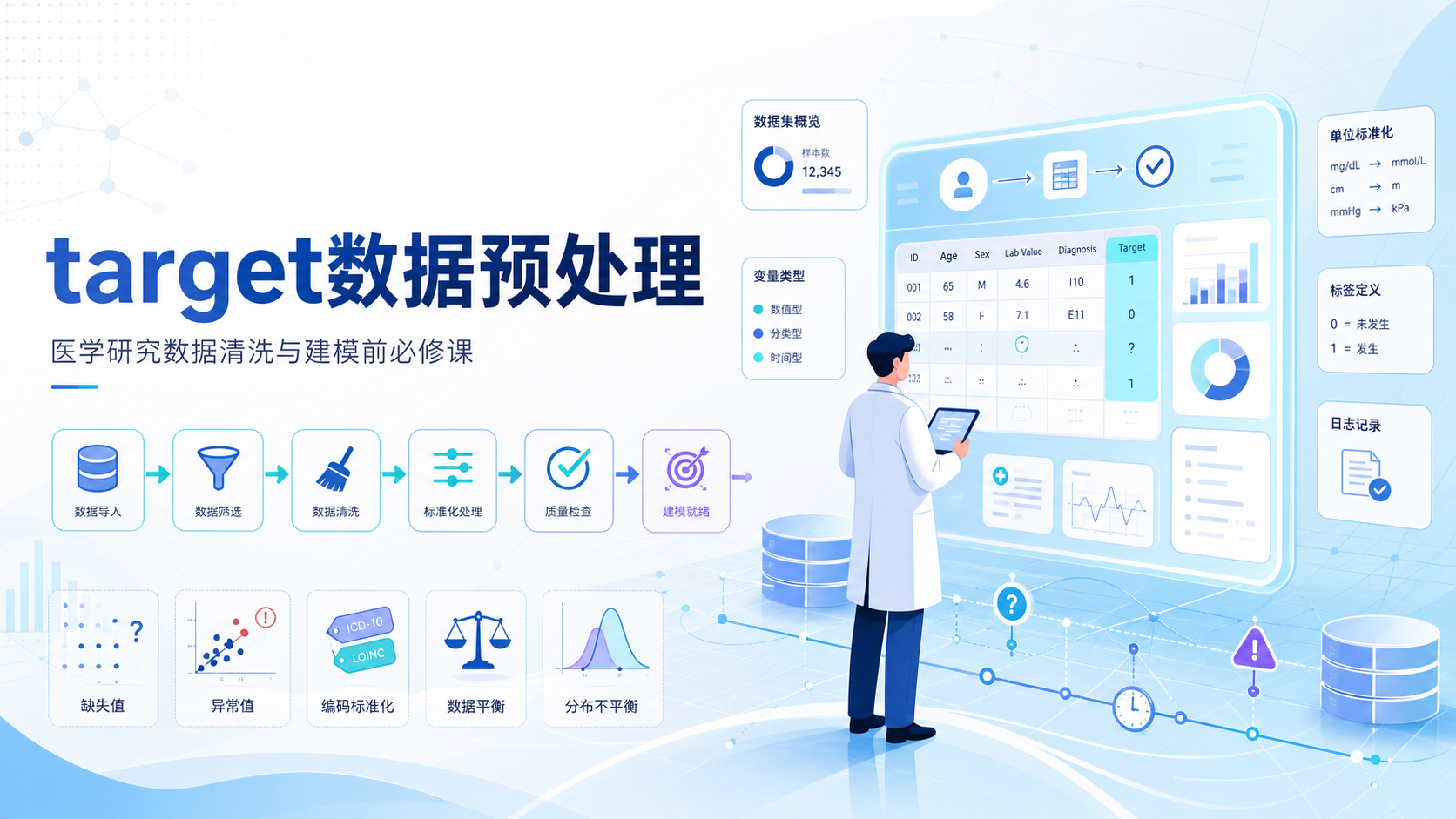 target数据预处理难点与解决方案？