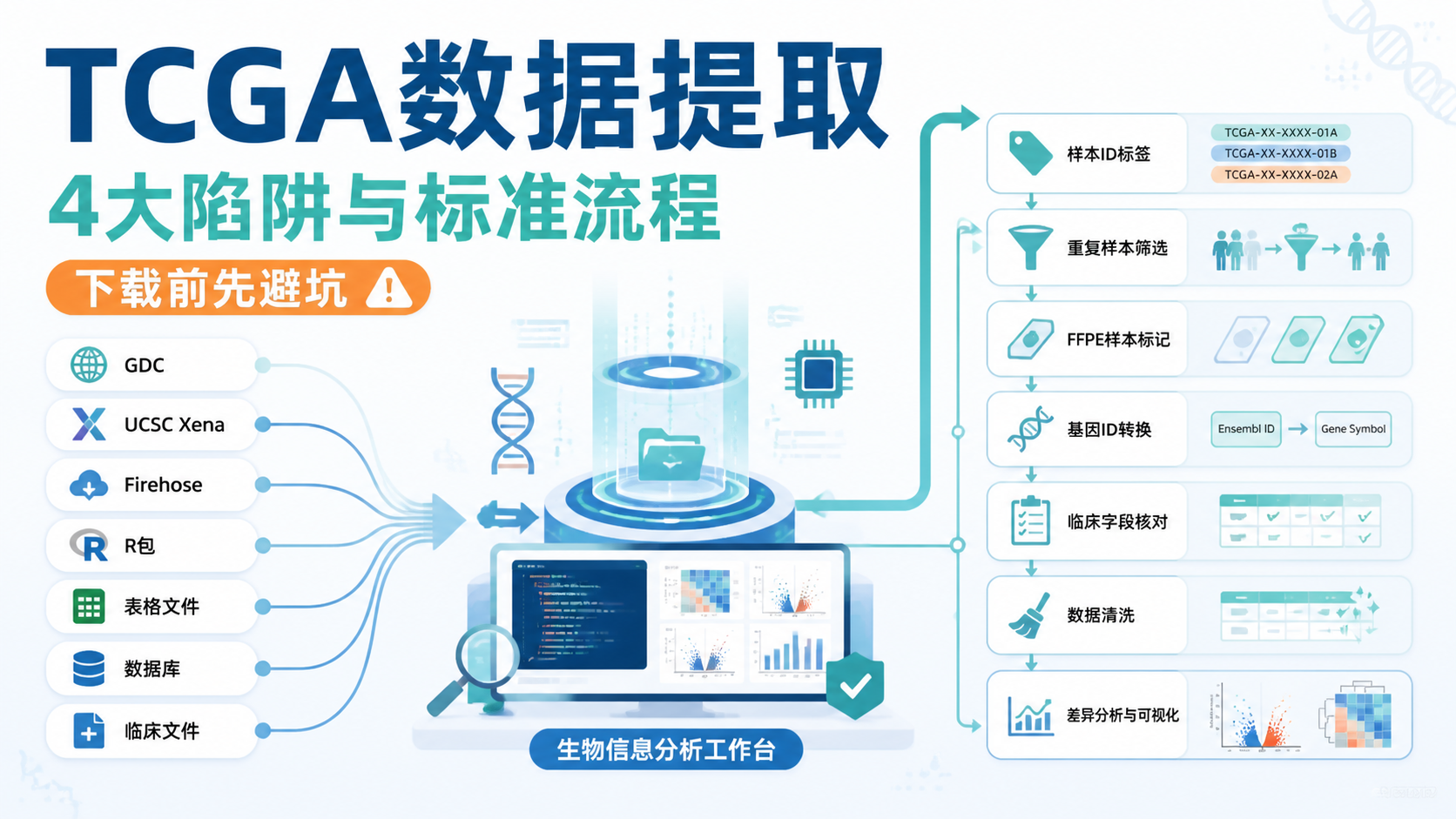 TCGA数据提取难吗？4大陷阱须避开