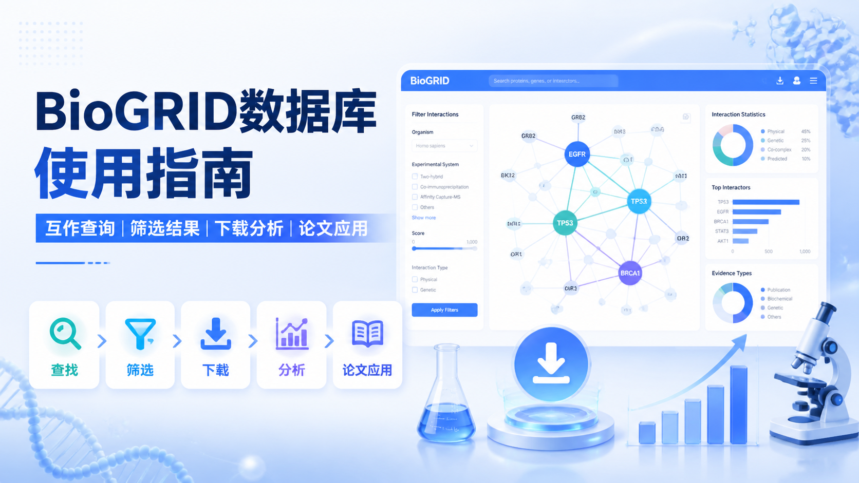 BioGRID数据库怎么用？4步快速上手指南