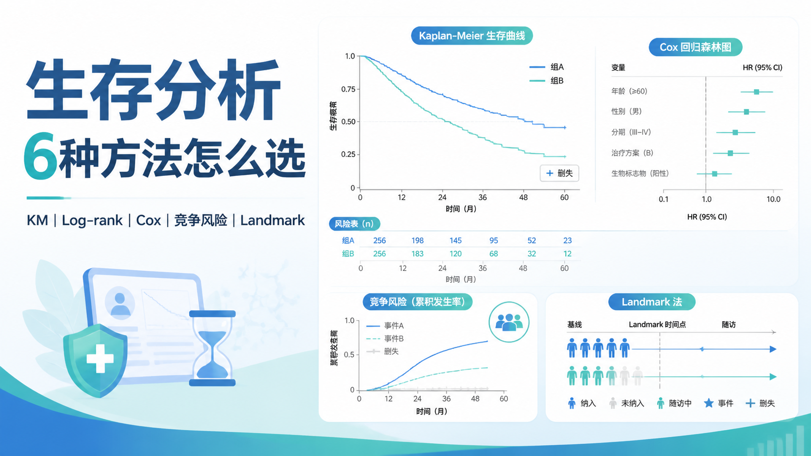 生存分析实战：6种方法怎么选？