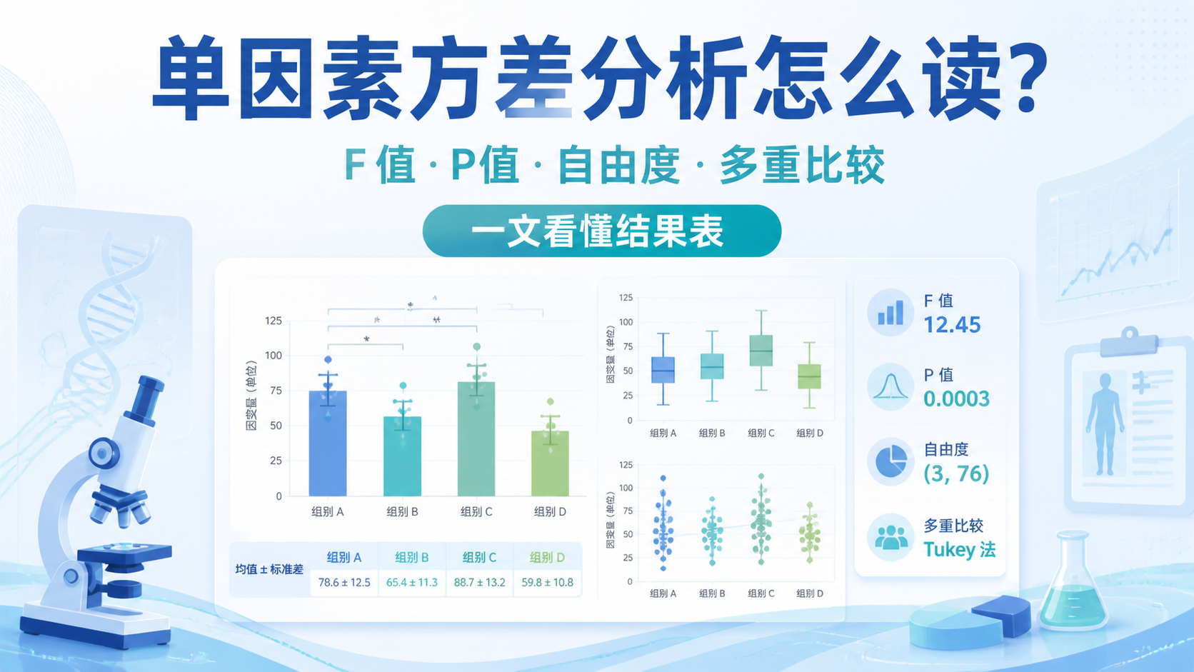 单因素方差分析结果如何解读？