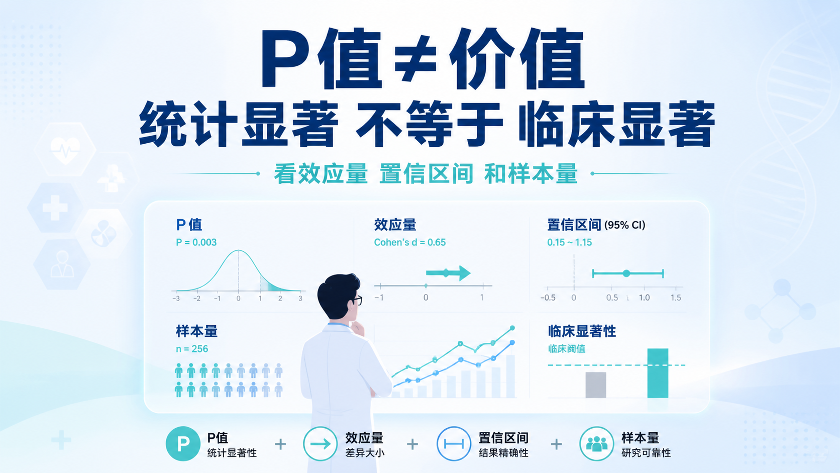 如何避免P值与临床意义混淆？7点