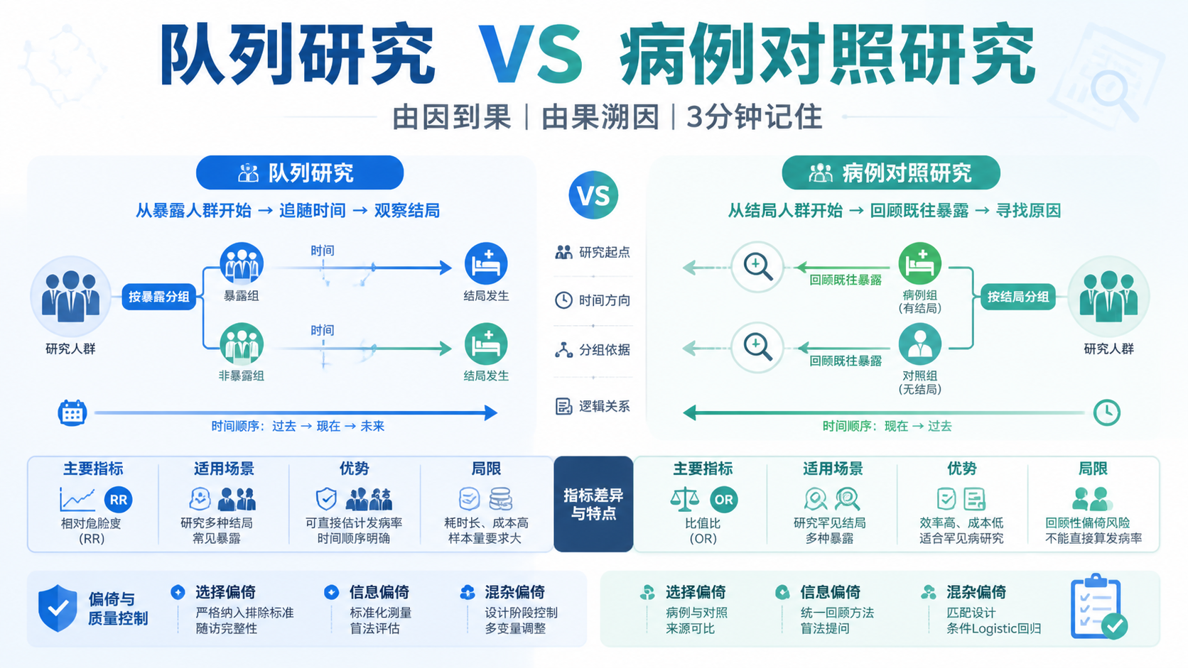 队列研究与病例对照研究区别：3分钟看懂关键要点