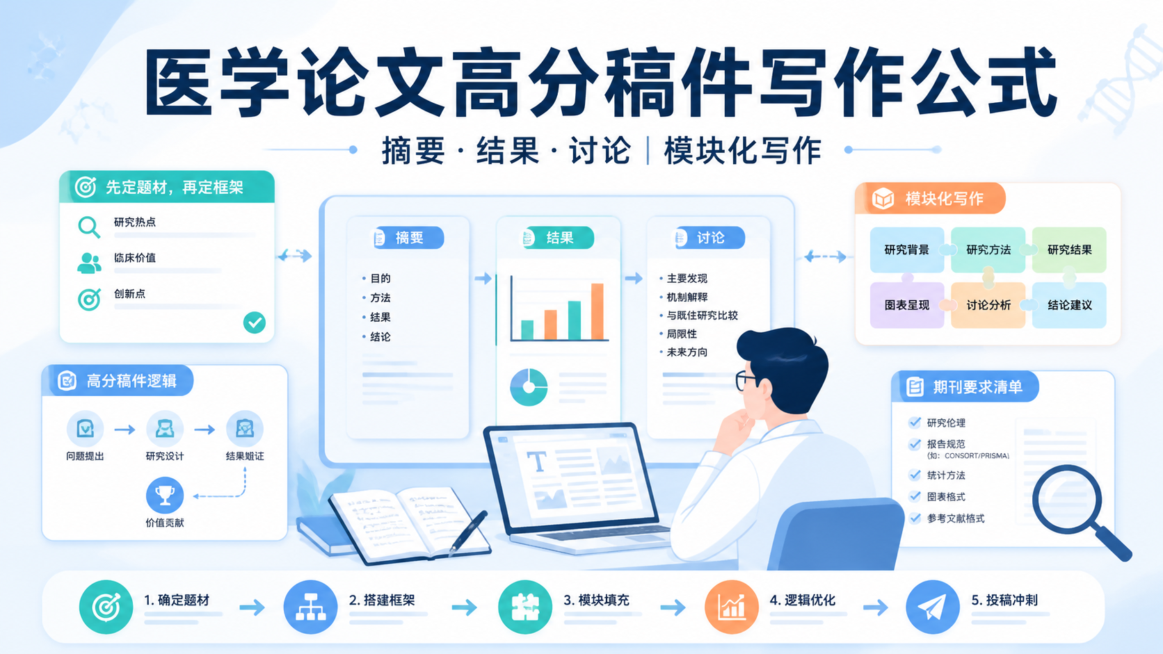 SCI写作高分套路揭秘：3步写出高分稿件？