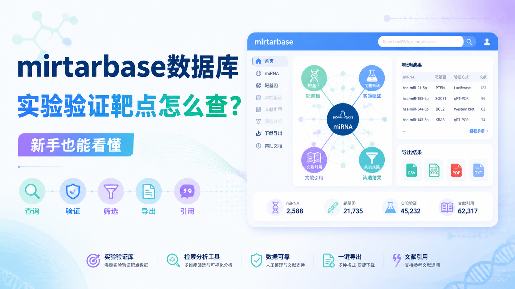 mirtarbase数据库入门必读：6个关键要点全掌握