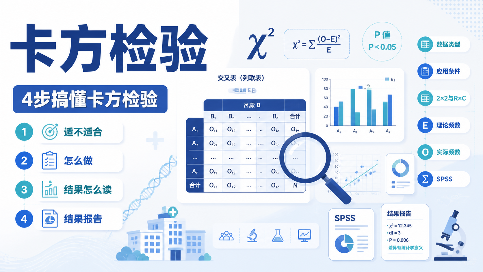 卡方检验怎么做？4步解析超实用流程