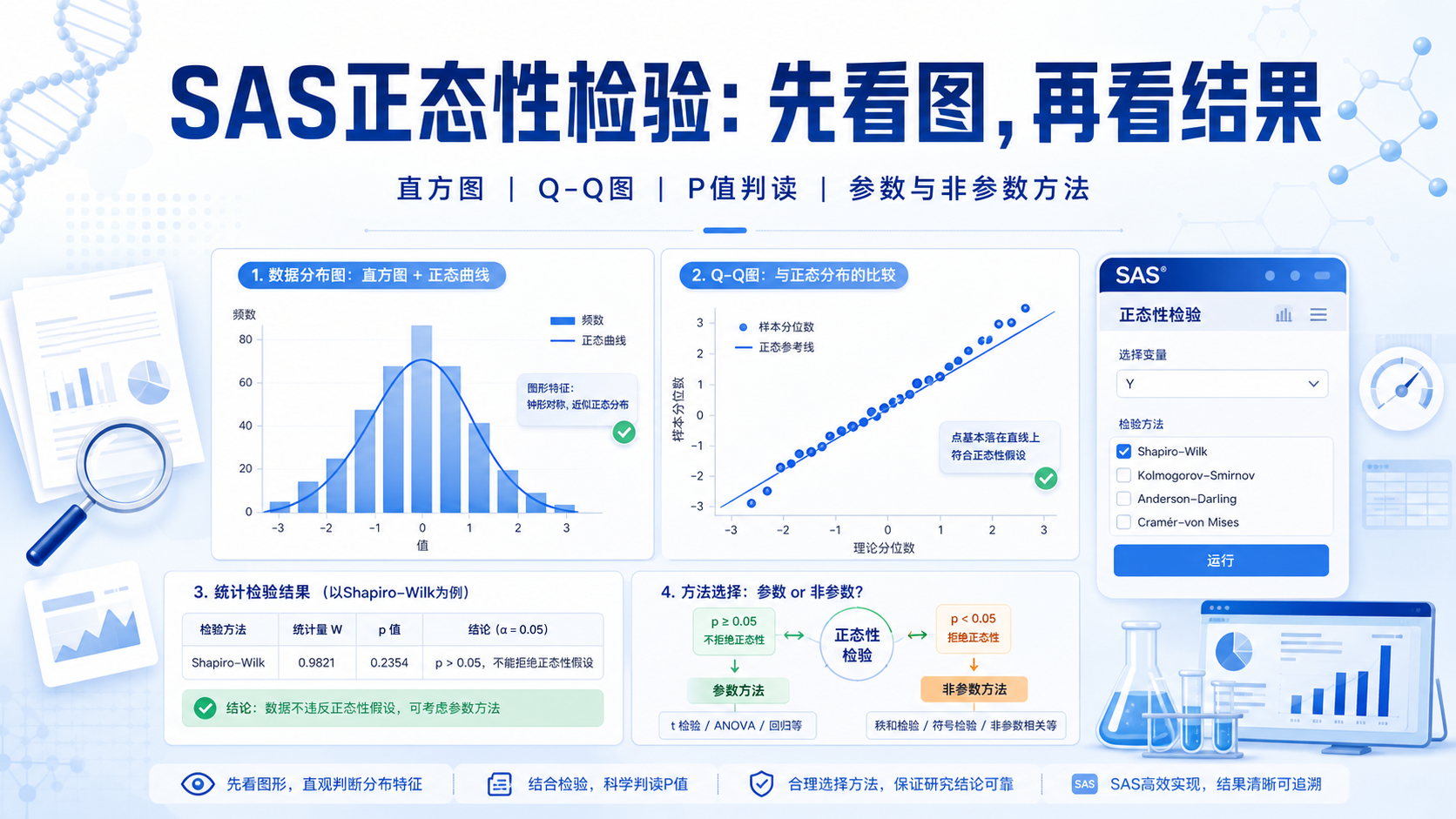 正态性检验SAS实现难吗？一文看懂