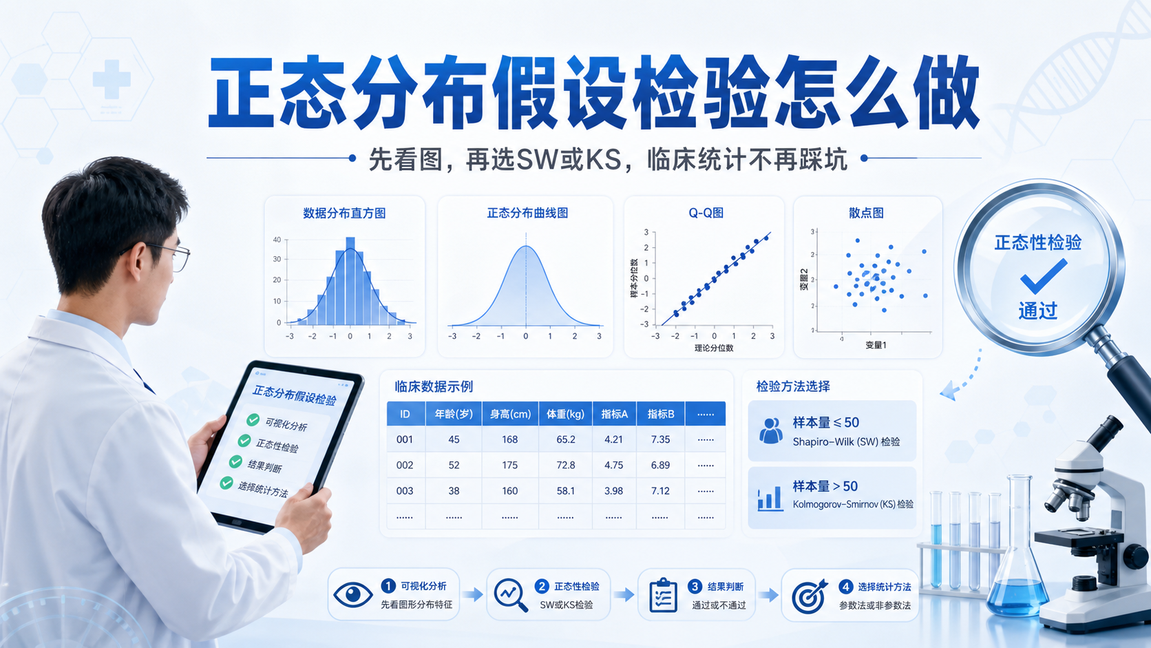 正态分布假设检验怎么做？3种方法解析