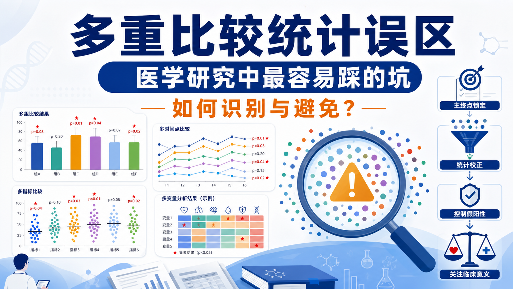 医生必看！多重比较统计误区如何避免？