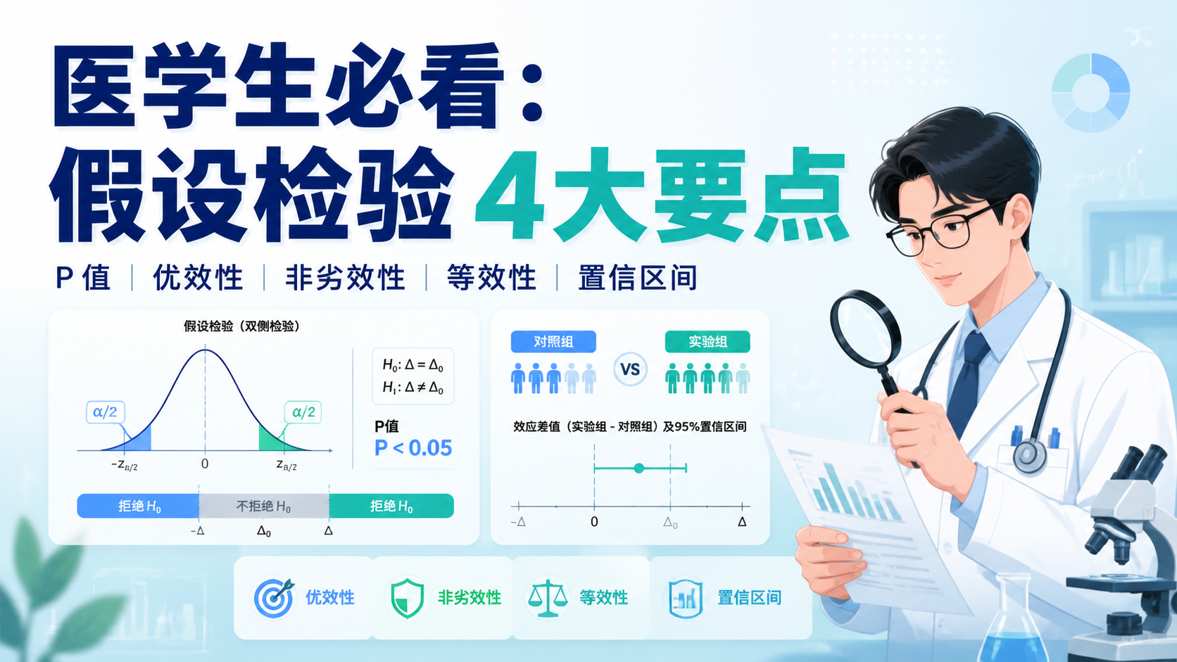 医学生必看：假设检验4大要点