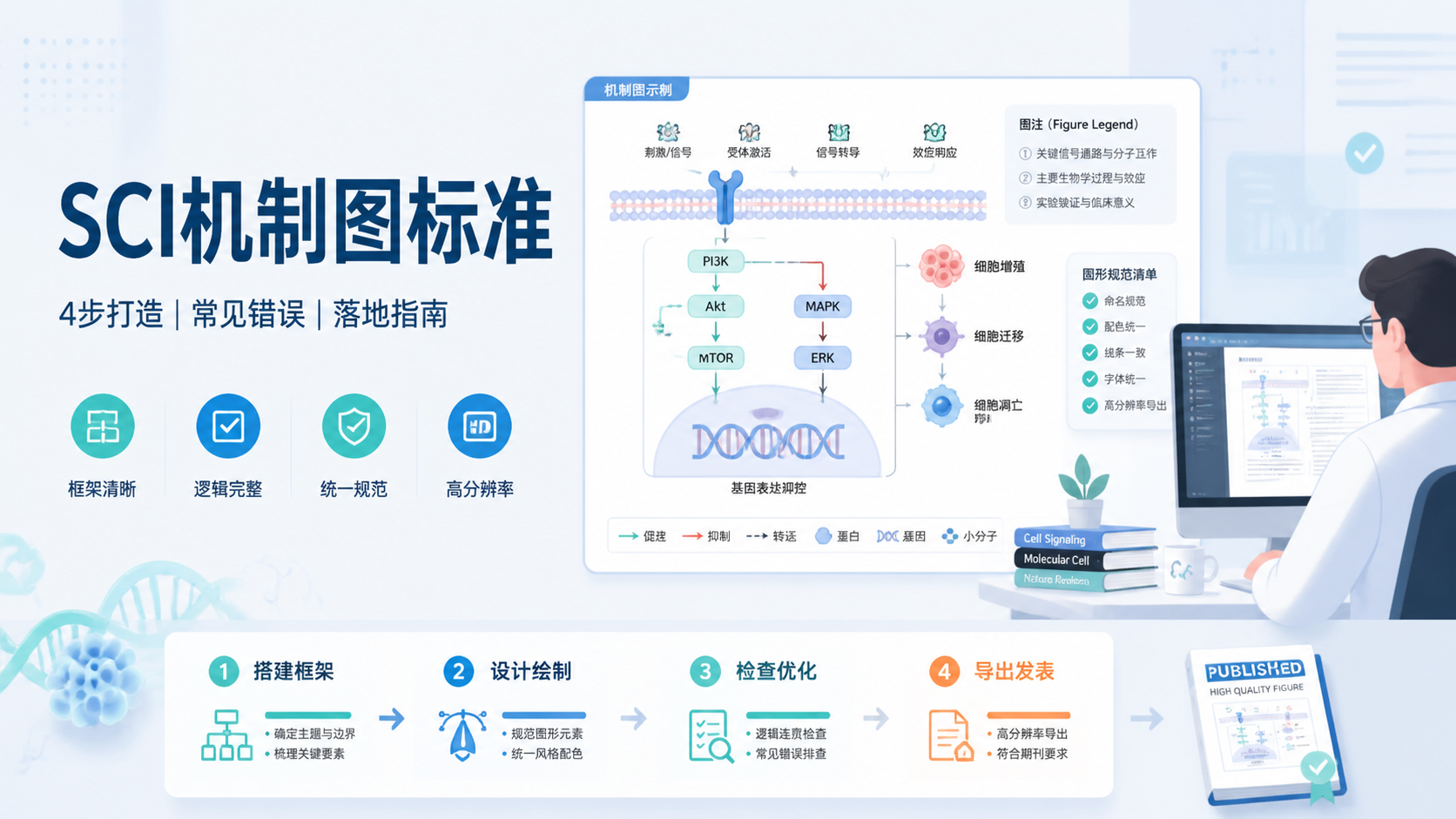SCI机制图标准怎么写？4步打造严谨图示