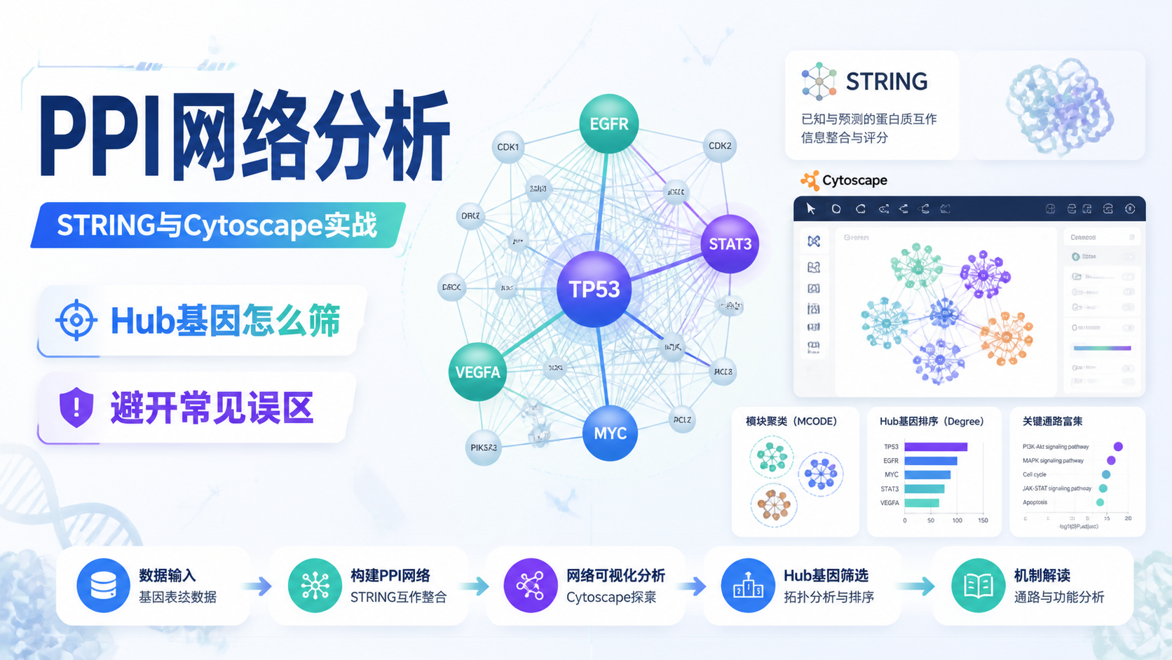 PPI网络分析结果解读，4个实战技巧