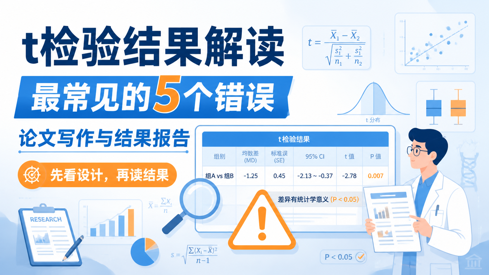t检验结果解读为何总出错？4类原因