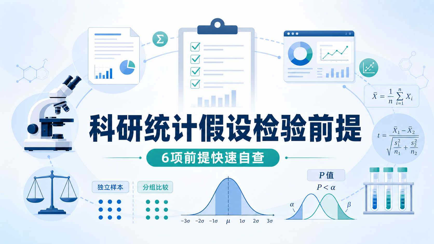 科研统计假设检验前提必须满足的6项？