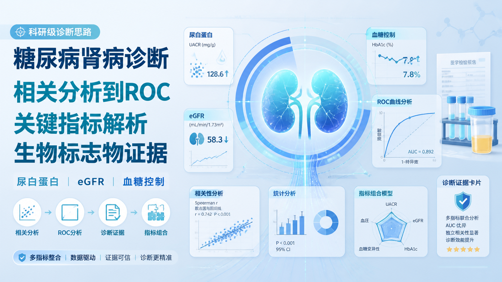 糖尿病肾病诊断的3个关键指标，太重要了