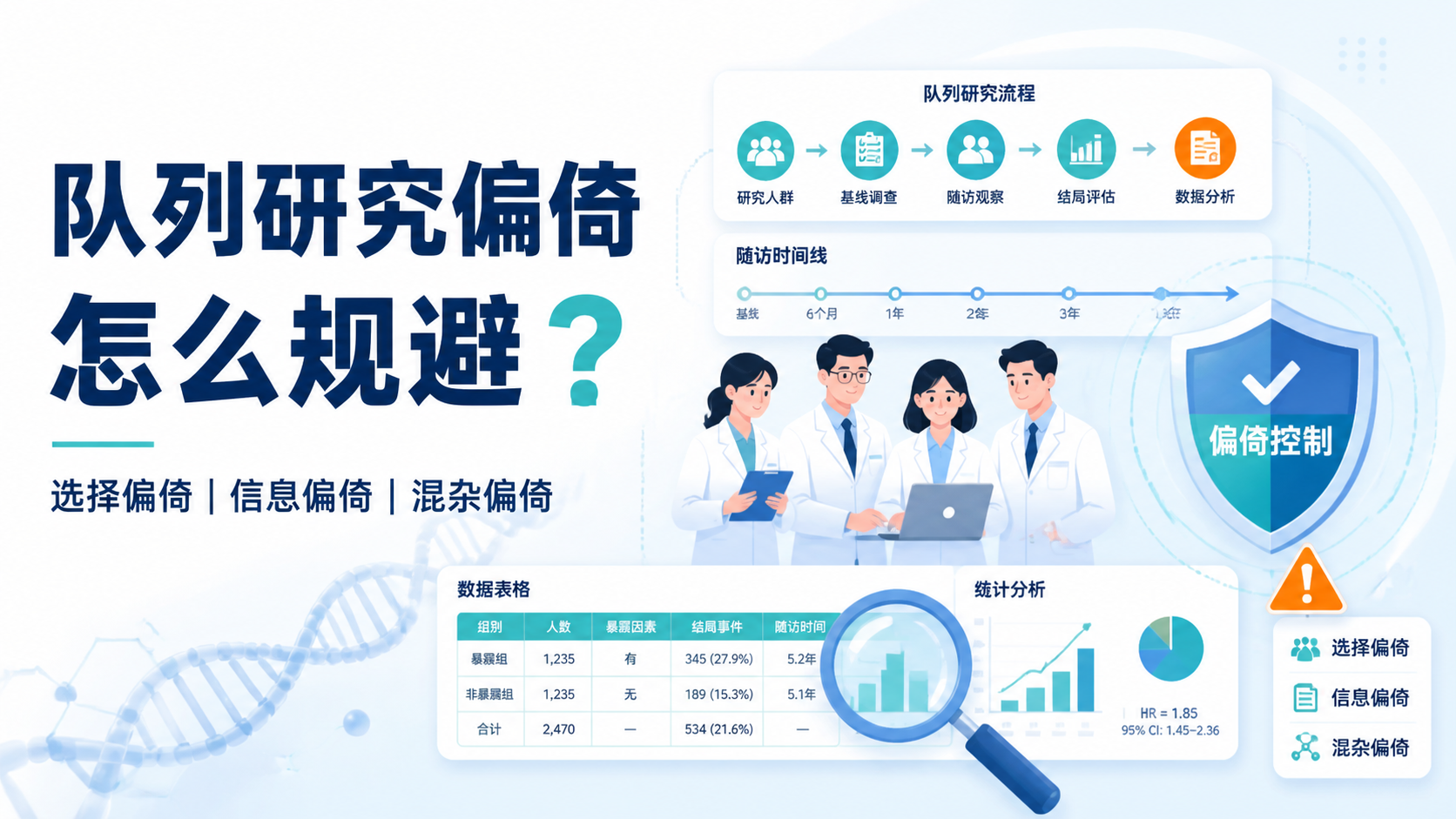 队列研究：3类偏倚如何规避？