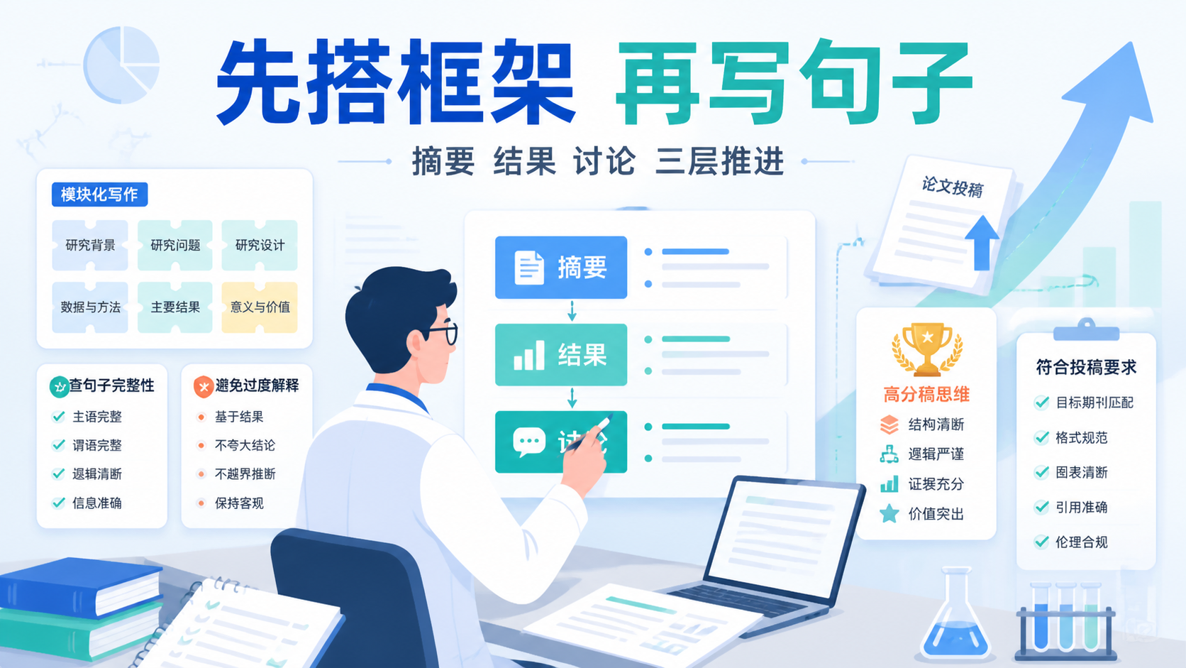 SCI写作逻辑套路怎么用？3步写出高分稿