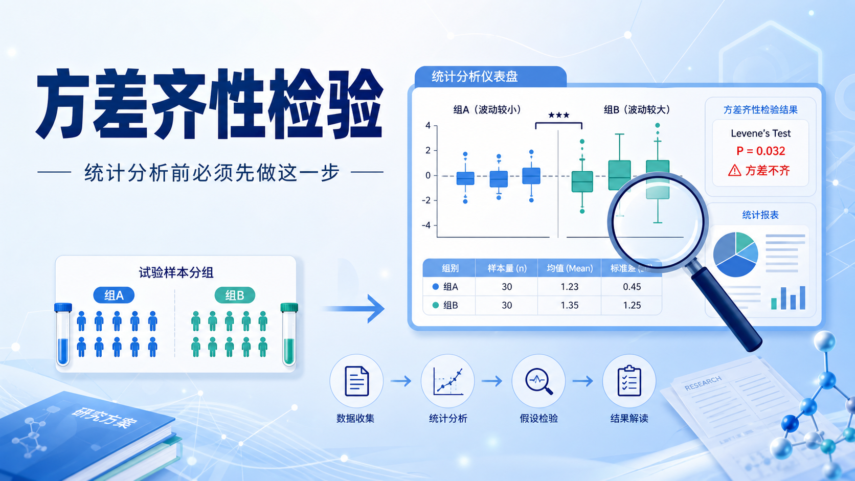 方差齐性检验怎么做？3步掌握核心要点