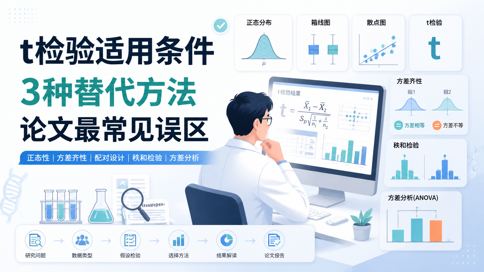t检验适用条件不满足？3种替代方法解析