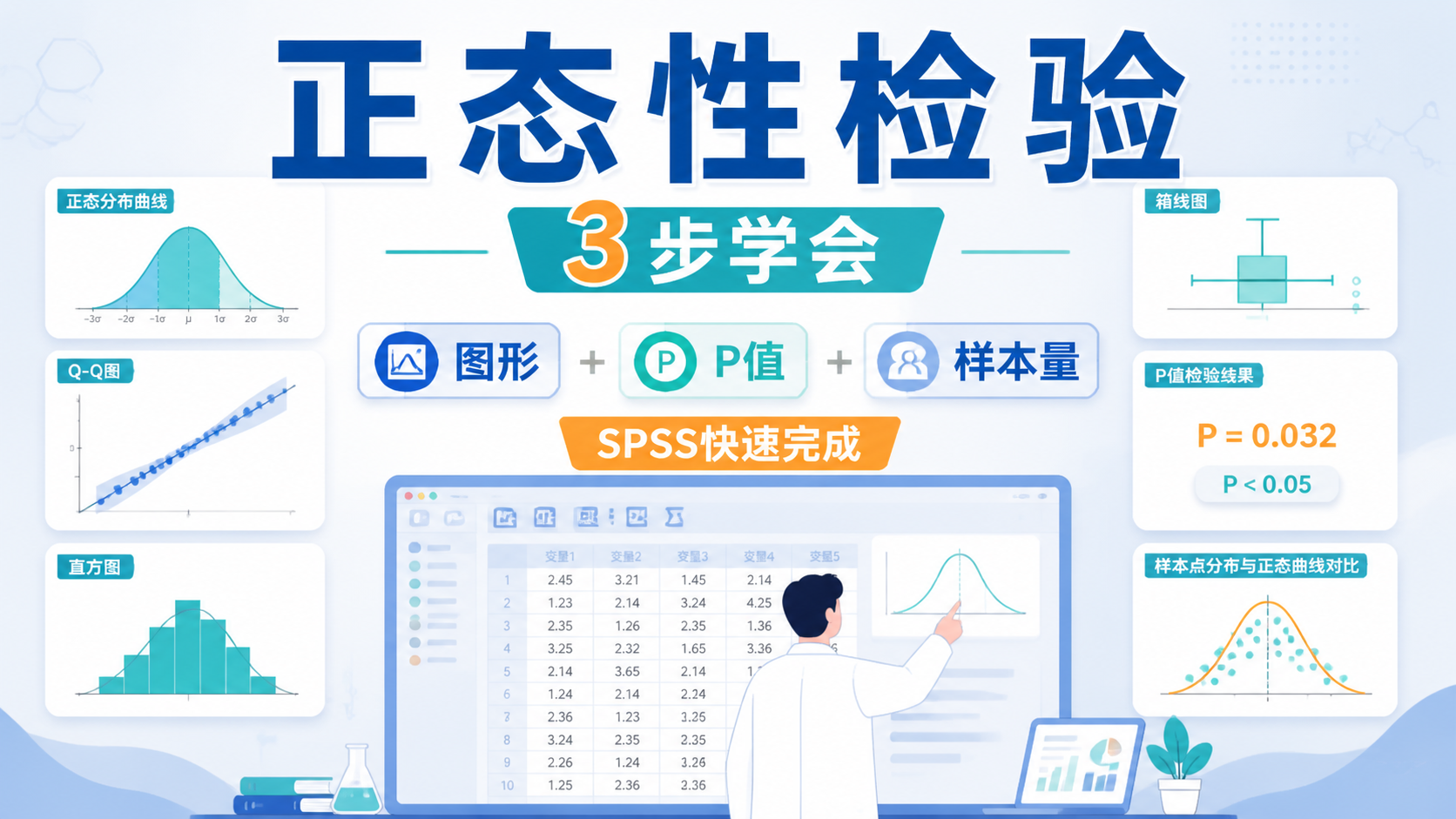 正态性检验怎么做？3步掌握核心
