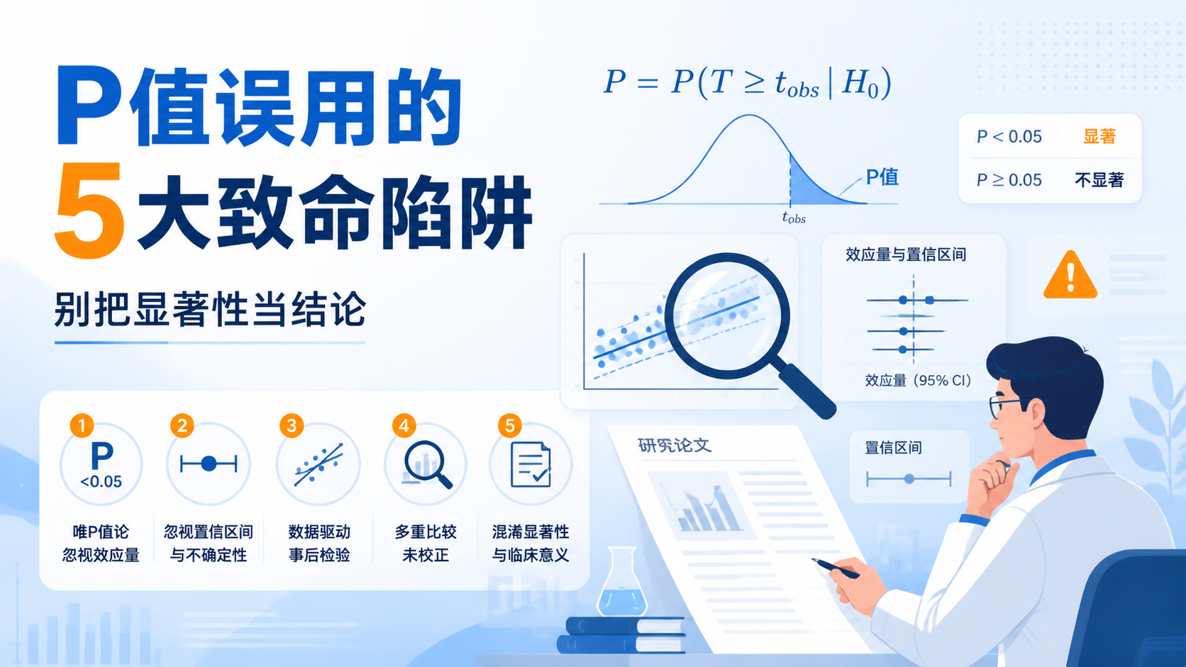 P值误用的5大致命陷阱，你中招了吗？