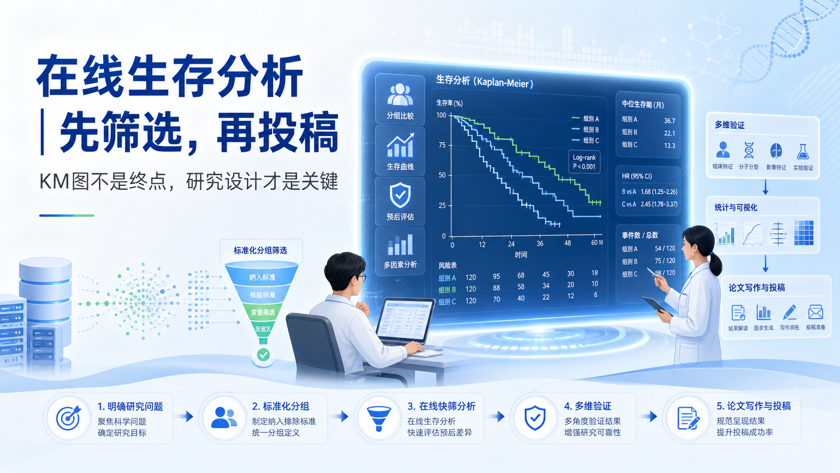 在线生存分析如何提高科研效率？4个技巧