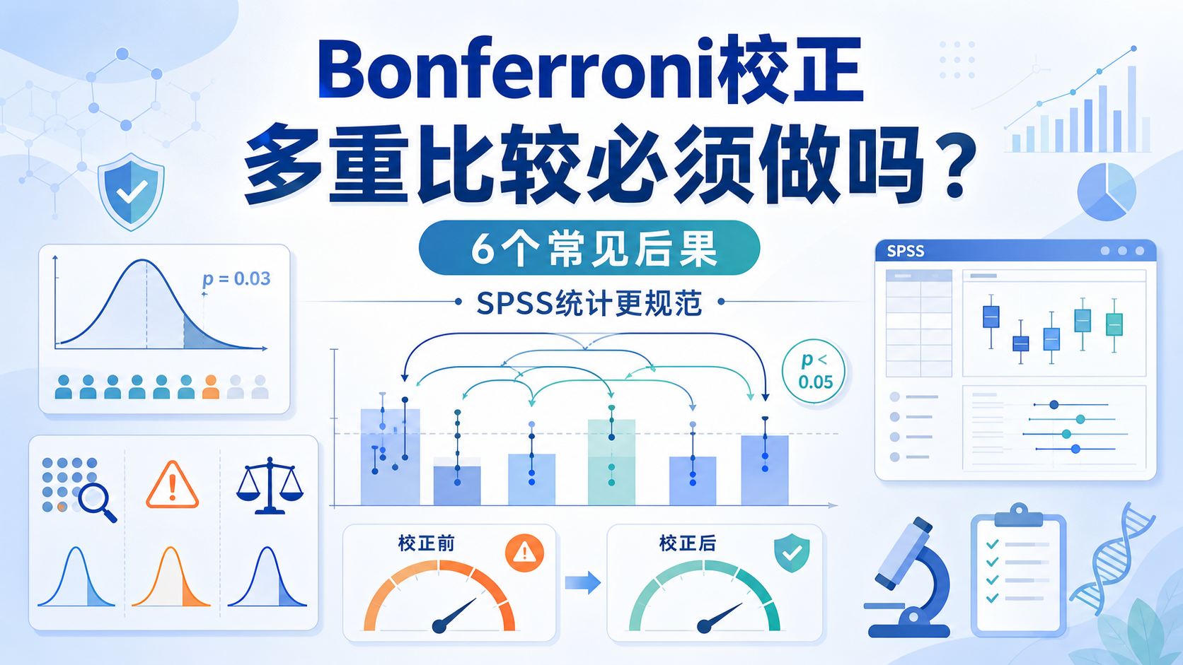 Bonferroni校正未使用会怎样？6个后果