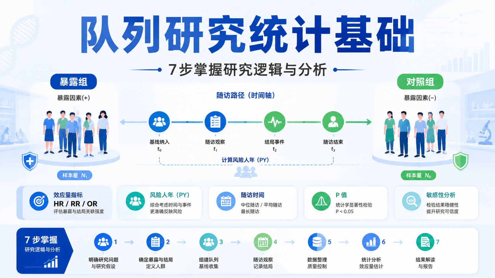 队列研究统计基础：7步入门指南