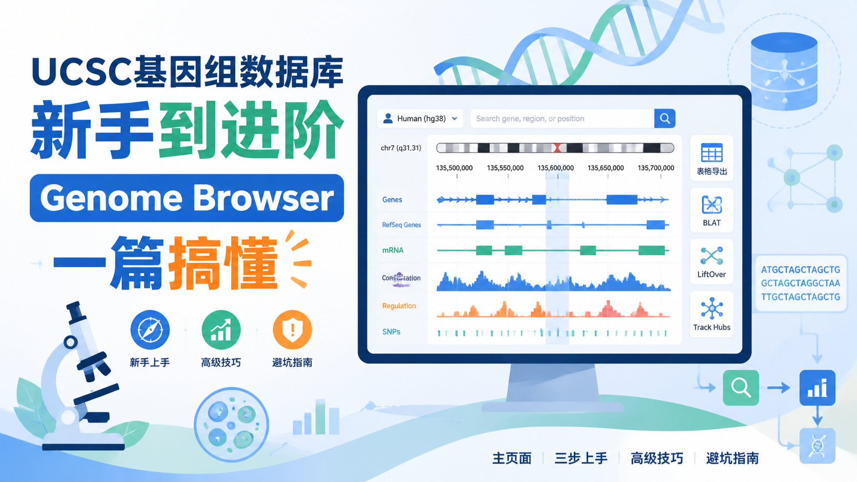 ucsc基因组数据库怎么用？3分钟掌握关键技巧
